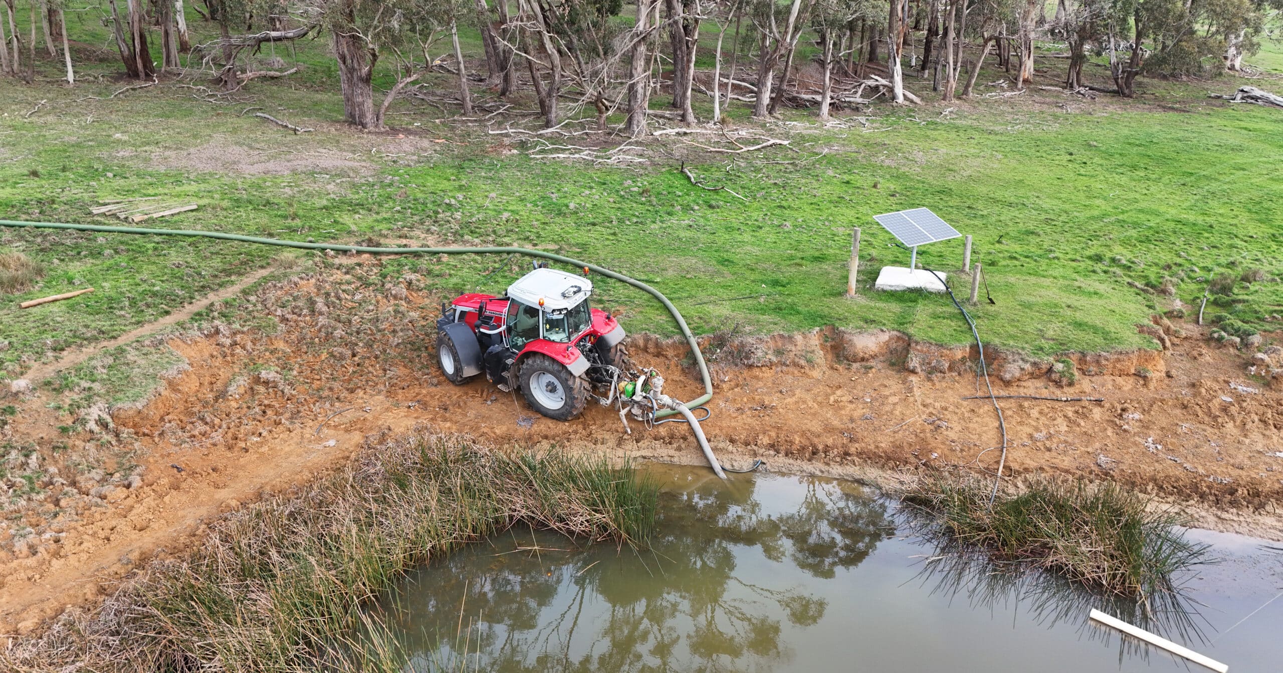 Webber and Chivell Ag services pumping water dam to dam